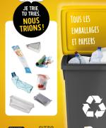 Affiche tri plastiques emballages et papiers