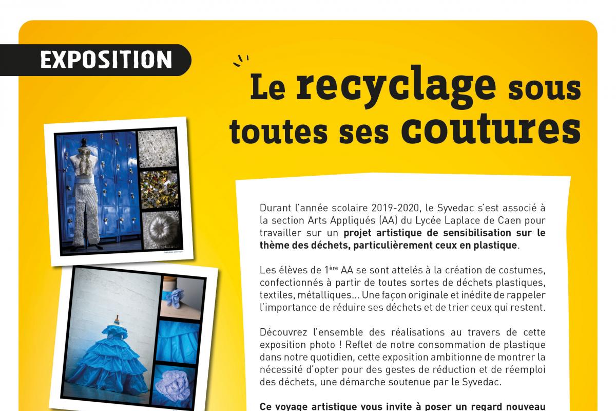 Affiche expo "Le recyclage sous toutes ses coutures"