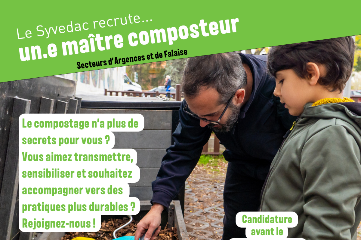 Le Syvedac recrute un maître composteur Offre de recrutement d'un maître composteur